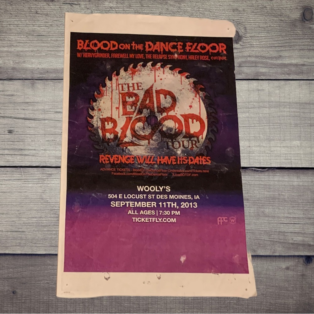 BOTDF Blood On The Dance Floor Scene Emo Poster Rare Brokencyde